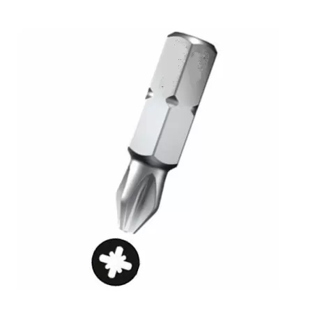 Inserto per viti croce Pozidriv Mm.25 Nr.2