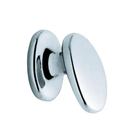 Pomolo ovale zama nickel opaco