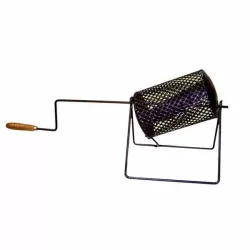 Padella castagne girevole con manico legno Cm.40 H.34