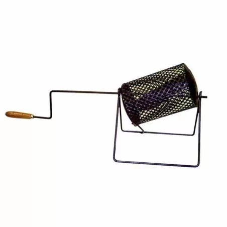 Padella castagne girevole con manico legno Cm.40 H.34