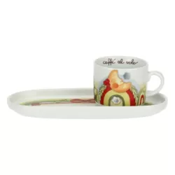 Mug con vassoio ovale Bosco Magico - Thun