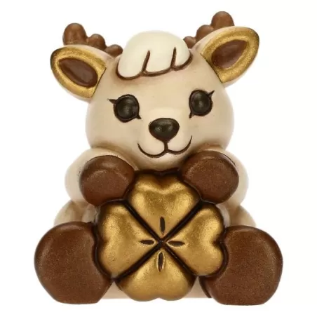 Renna Robin con quadrifoglio portafortuna, media - Thun