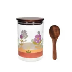 Barattolo caffe' in vetro con dosatore in legno Florianne - Thun