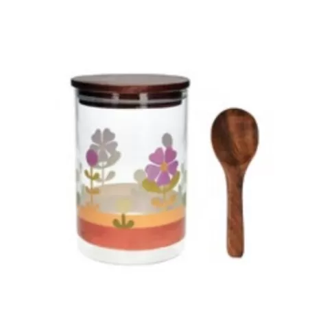 Barattolo caffe' in vetro con dosatore in legno Florianne - Thun