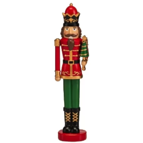 Soldatino schiaccianoci in resina Cm.33 decorazione di Natale - Lamart