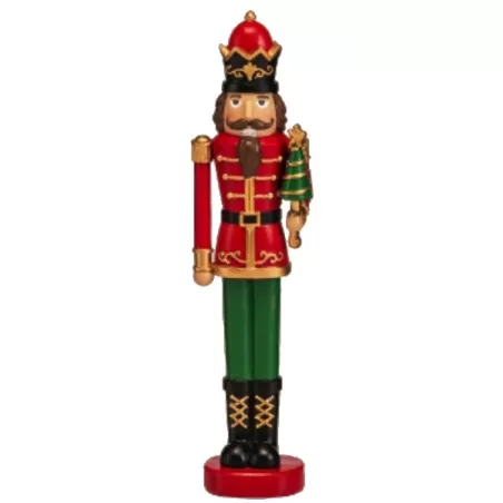 Soldatino schiaccianoci in resina Cm.33 decorazione di Natale - Lamart