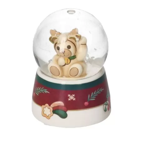 Boule de neige con Teddy vestito da renna Desideri di Natale, piccola - Thun