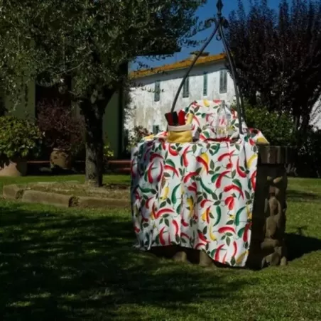 Peperoncino, Tovaglia antimacchia Cm.280x150, 14 posti - Wosde