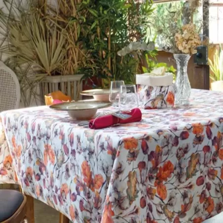 Caldo autunno, Tovaglia antimacchia Cm.320x150, 16 posti - Wosde