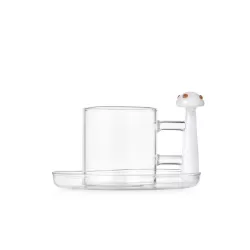 Alice, Tazzina caffe con piatto fungo bianco punti rossi - Ichendorf