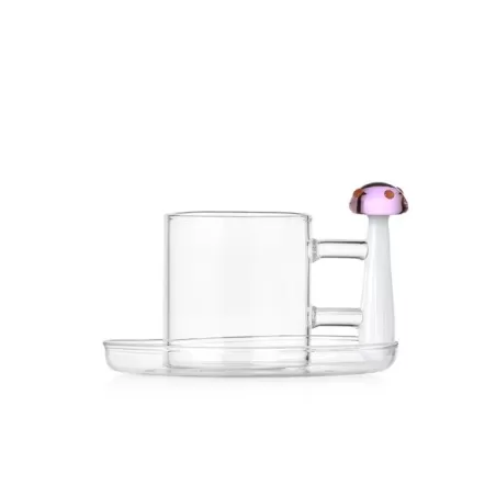 Alice, Tazzina caffe con piatto fungo rosa punti rossi - Ichendorf