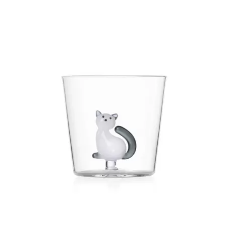 Tabby cat, Tumbler gatto bianco con coda grigia - Ichendorf