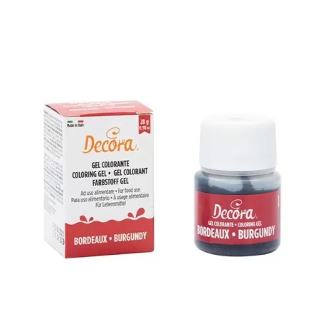 Gel colorante decora bordeaux 28 g - Decora