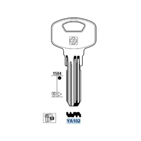 Chiave punzonata, Yale - YA102 - Silca