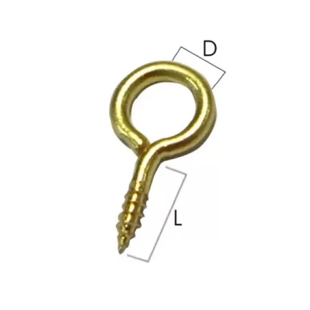 Occhiolo vite ottonato 16x35 Mm.2,25x15 D.5