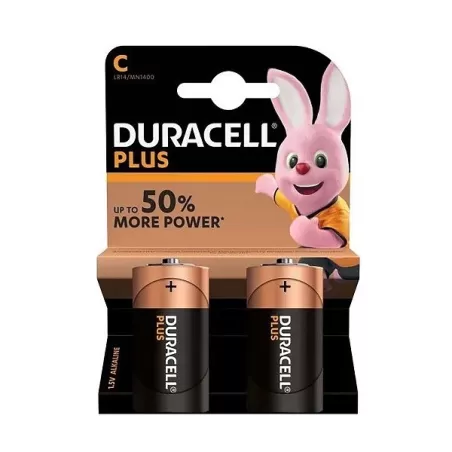 Batteria 1/2 torcia duracel plus blister 2