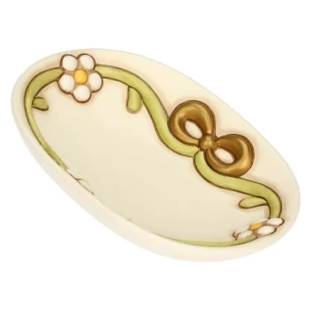 Svuotatasche con margherite e fiocco in ceramica - Thun