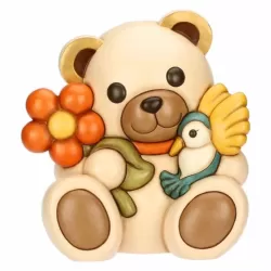 Teddy e colibri Fly in ceramica Primavera da vivere, maxi - Thun
