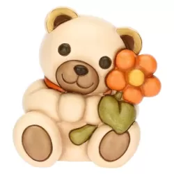 Teddy con fiore in ceramica Primavera da vivere, medio - Thun