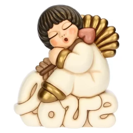 Angelo Amore su scritta Love in ceramica Angel Love, medio - Thun