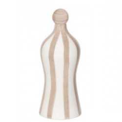 Bottiglia in ceramica Lido per Poldina Stopper, Righe sabbia - Zafferano