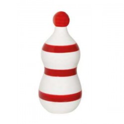 Bottiglia in ceramica Lido per Poldina Stopper, Fasce rosse - Zafferano