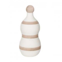 Bottiglia in ceramica Lido per Poldina Stopper, Fasce sabbia - Zafferano