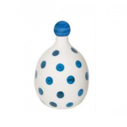 Bottiglia in ceramica Lido per Poldina Stopper, Pois azzurri - Zafferano