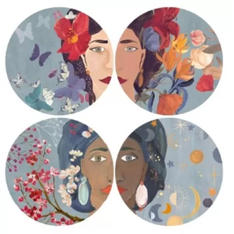 Piatti decorativi da parete Tangeri - set 4 pezzi Cm. 4 pezzi Cm. 26,5 - L'oca Nera