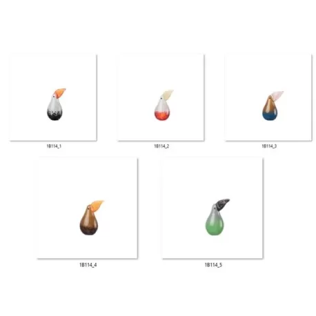 Press-Papier Tucano - Set 5 pezzi Cm. 8,5x6,5x13,5 h. - L'oca Nera