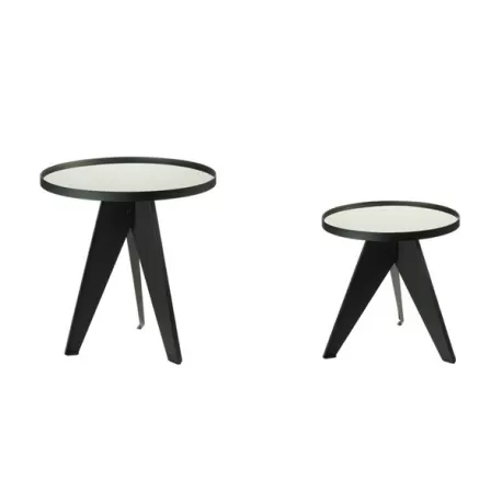 Tavolini tondi - set 2 pezzi Cm. 40x41 h. - 48x51 h. - L'oca Nera