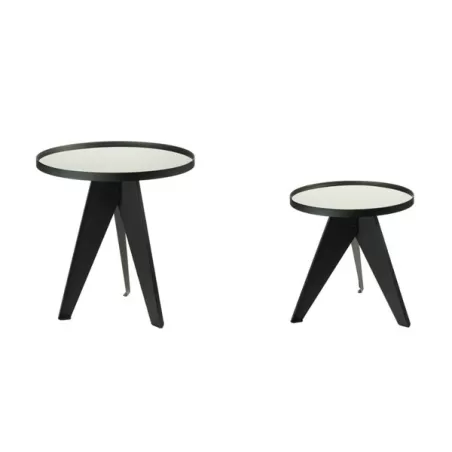 Tavolini tondi - set 2 pezzi Cm. 40x41 h. - 48x51 h. - L'oca Nera