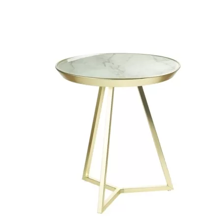 Tavolino tondo Cm. 42x46 h. - L'oca Nera