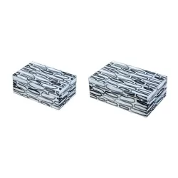 Cofanetto - set 2 pezzi Cm. 20x12x8 h. - 28x18x10 h. - L'oca Nera