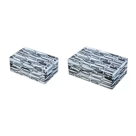 Cofanetto - set 2 pezzi Cm. 20x12x8 h. - 28x18x10 h. - L'oca Nera