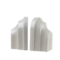 Fermalibri archi grigio - set 2 pezzi Cm. 21x12x20 h. - L'oca Nera