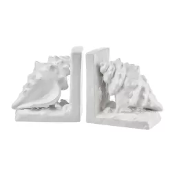 Fermalibri conchiglia - set 2 pezzi Cm. 33x10,5x16 h. - L'oca Nera