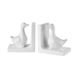 Fermalibri oca - set 2 pezzi Cm. 30X10X14,5 h. - L'oca Nera