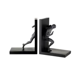 Fermalibri scultura uomo - set 2 pezzi Cm. 27x10x17 h. - L'oca Nera