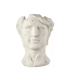 Vaso scultura testa uomo Cm. 22,5x21,5x29 h. - L'oca Nera