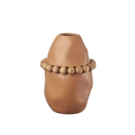 Vaso basso con collana Cm. 18x25 h. - L'oca Nera