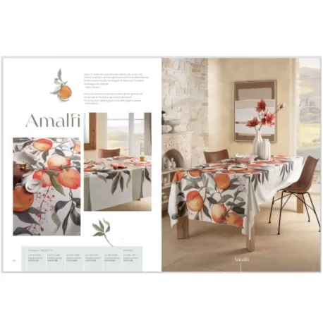 Amalfi, Tovaglia antimacchia Cm.155x270, 10 posti - L'oca Nera