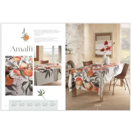 Amalfi, Runner antimacchia Cm.50x155, 2 posti - L'oca Nera