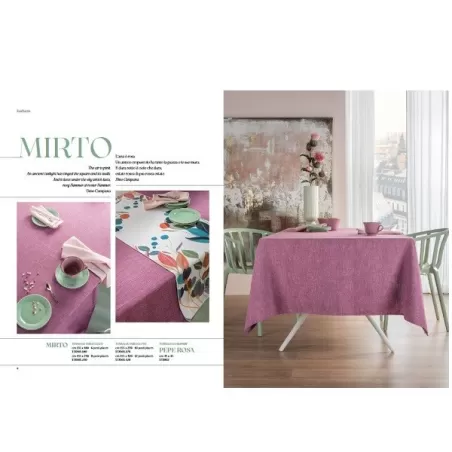 Mirto, Tovaglia antimacchia Cm.155x155, 4 posti - L'oca Nera