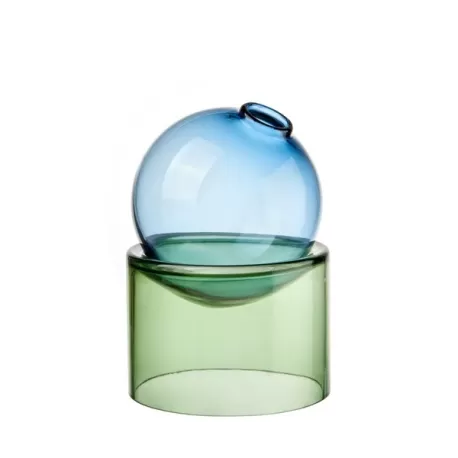 Vaso sfera con base basso Cm. 17x24 h. - L'oca Nera