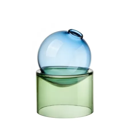 Vaso sfera con base basso Cm. 17x24 h. - L'oca Nera