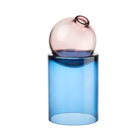 Vaso sfera con base alto Cm. 14x28,5 h. - L'oca Nera