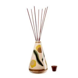 Namib - Diffusore di essenze Lt. 1,70 con bastoncini marroni 50 Cm. e shopper Cm. 14,5x27 h. - L'oca Nera