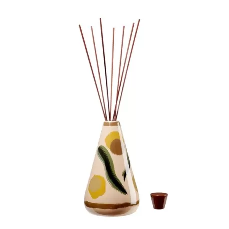 Namib - Diffusore di essenze Lt. 1,70 con bastoncini marroni 50 Cm. e shopper Cm. 14,5x27 h. - L'oca Nera