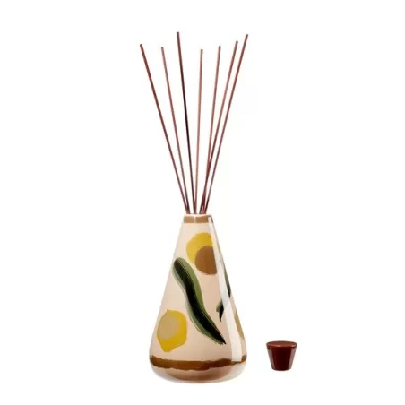 Namib - Diffusore di essenze Lt. 1,70 con bastoncini marroni 50 Cm. e shopper Cm. 14,5x27 h. - L'oca Nera